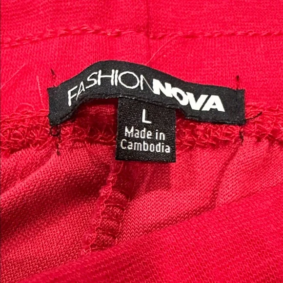 Fashion Nova Red Velour Tracksuit - Picture 6 of 7